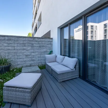 Apartamentyprzymorzu Baltycki Z Miejscem Postojowym I Ogrodkiem *